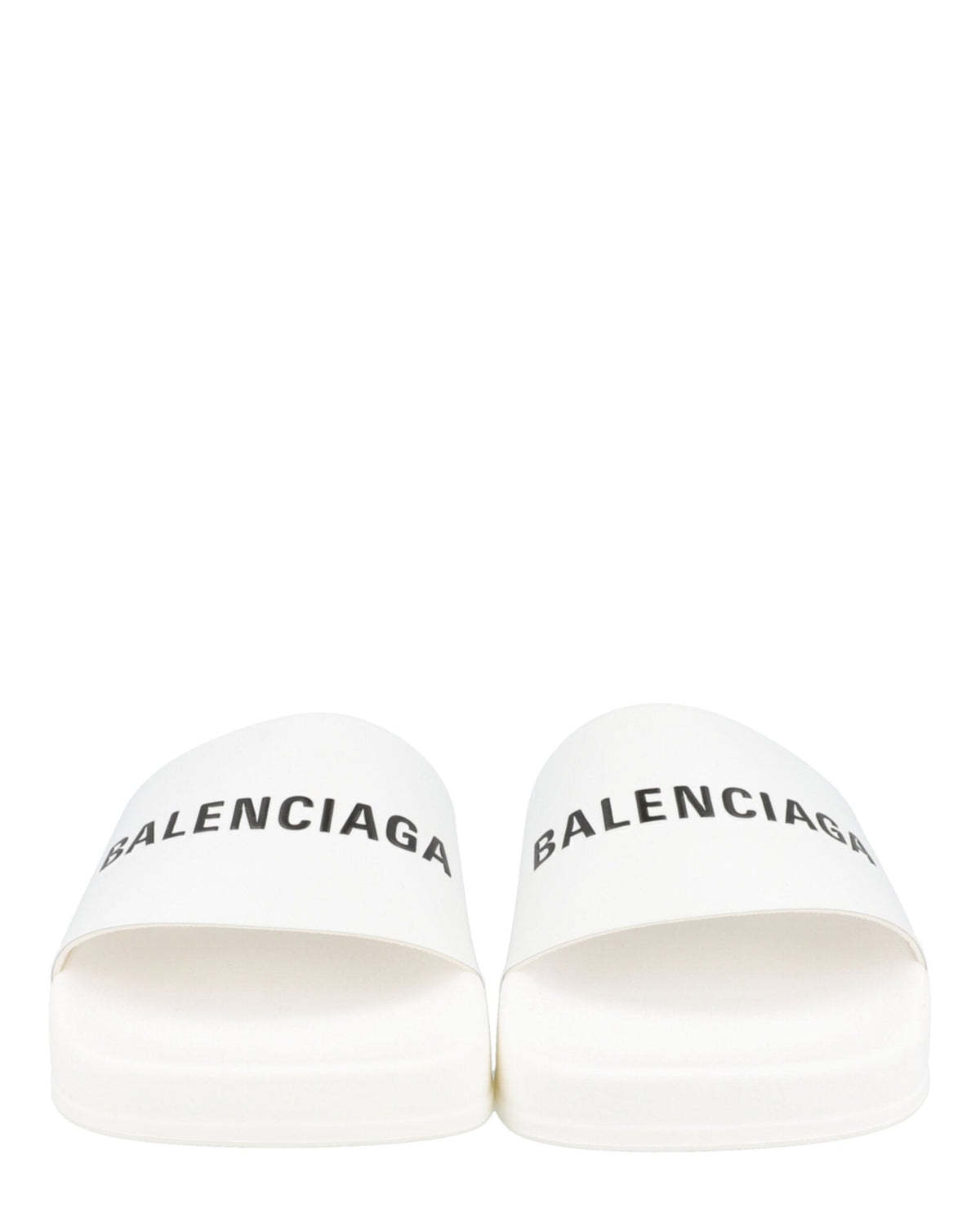 Balenciaga Unisex-Child Logo Pool Slides