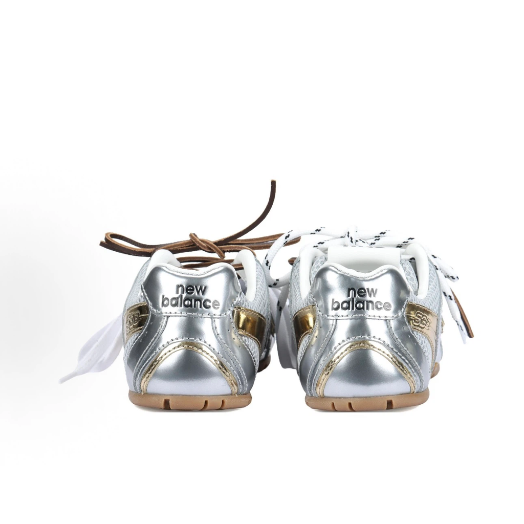 Women Metallic Silver Gold Mesh Retro Sneakers, Triple Lace Up Flat Y2K Athletic Walking Shoes, Vintage Low Top Streetwear Trainers