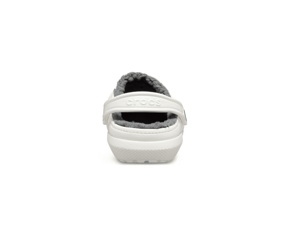 Crocs Unisex Classic Lined Clog - White / Grey