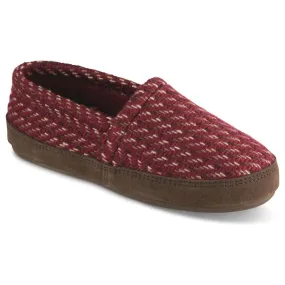 Acorn Women's Moc Slipperss - Memory Foam, Garnet Wovem Tweed, Large | A10080GARWL