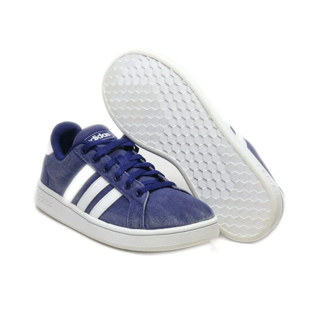 Adidas Neo Grand Court K Sneakers Fabric Blue Colour For Kids