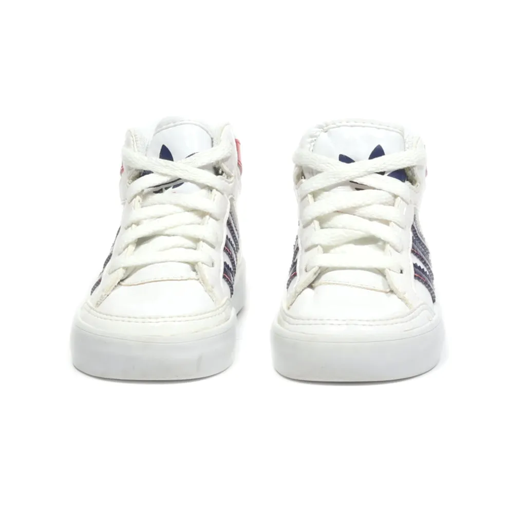 Adidas Rivalry Hi Sneakers Leather White Colour For Kids