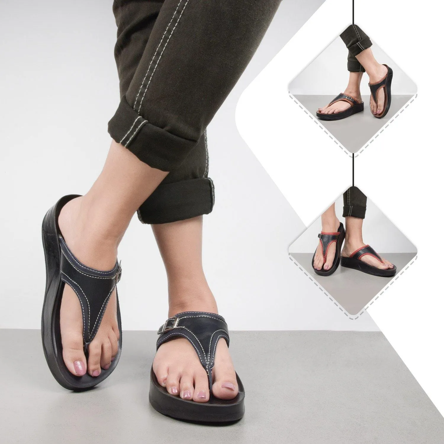 Aerosoft - Joana S5702 Open Toe Summer Comfortable Arch Support Platform Sandals For Women