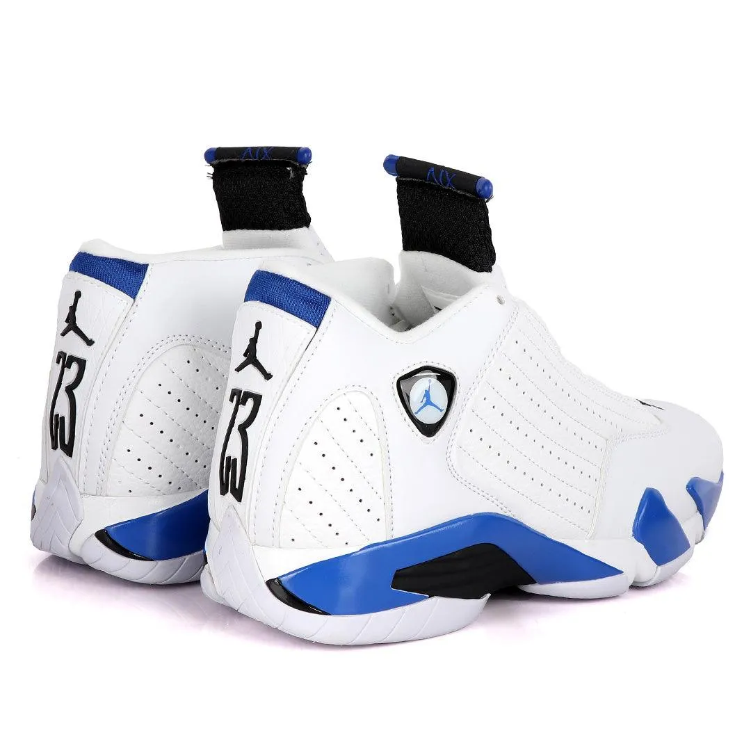 Air Jordan 14 Retro White And Blue Sneakers