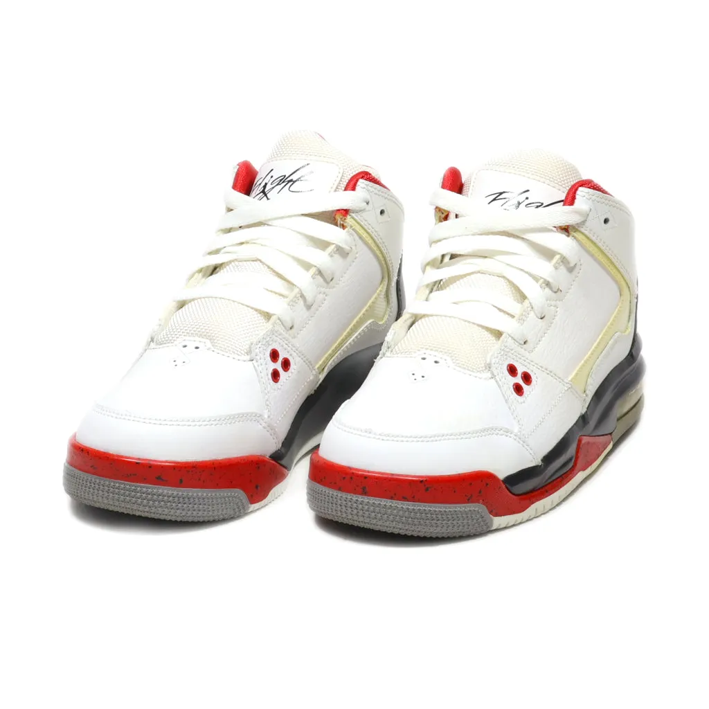 Air Jordan Flight Sneakers Leather White Colour For Kids