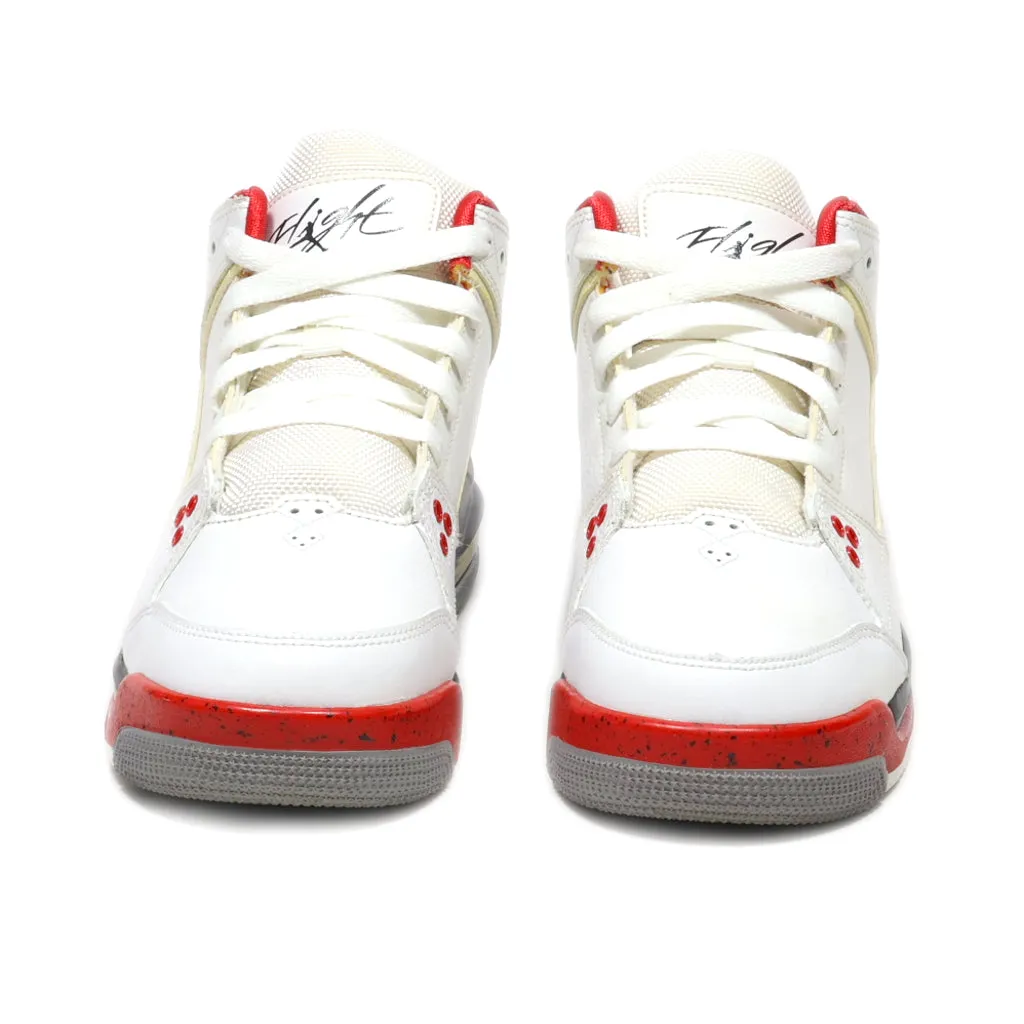 Air Jordan Flight Sneakers Leather White Colour For Kids