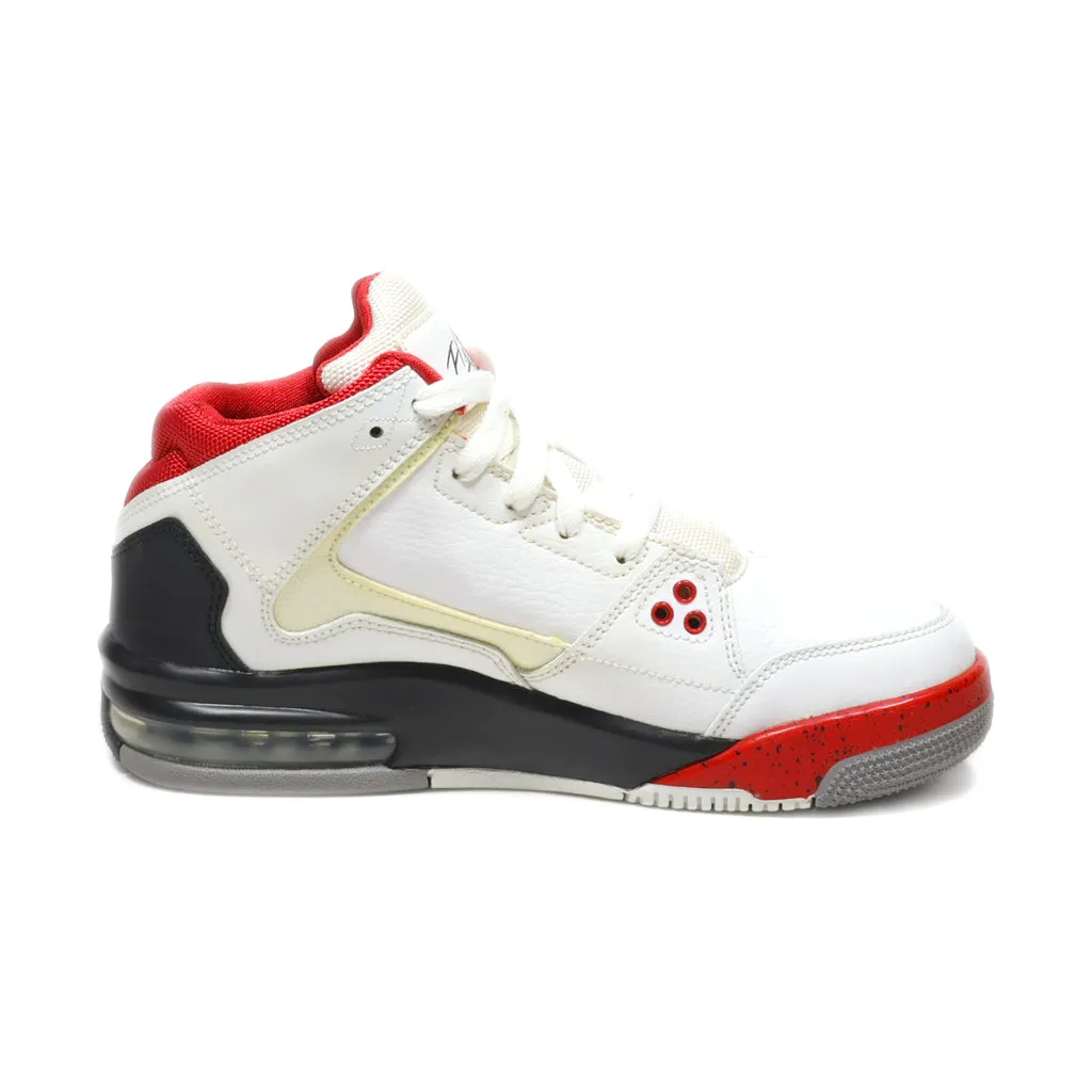 Air Jordan Flight Sneakers Leather White Colour For Kids