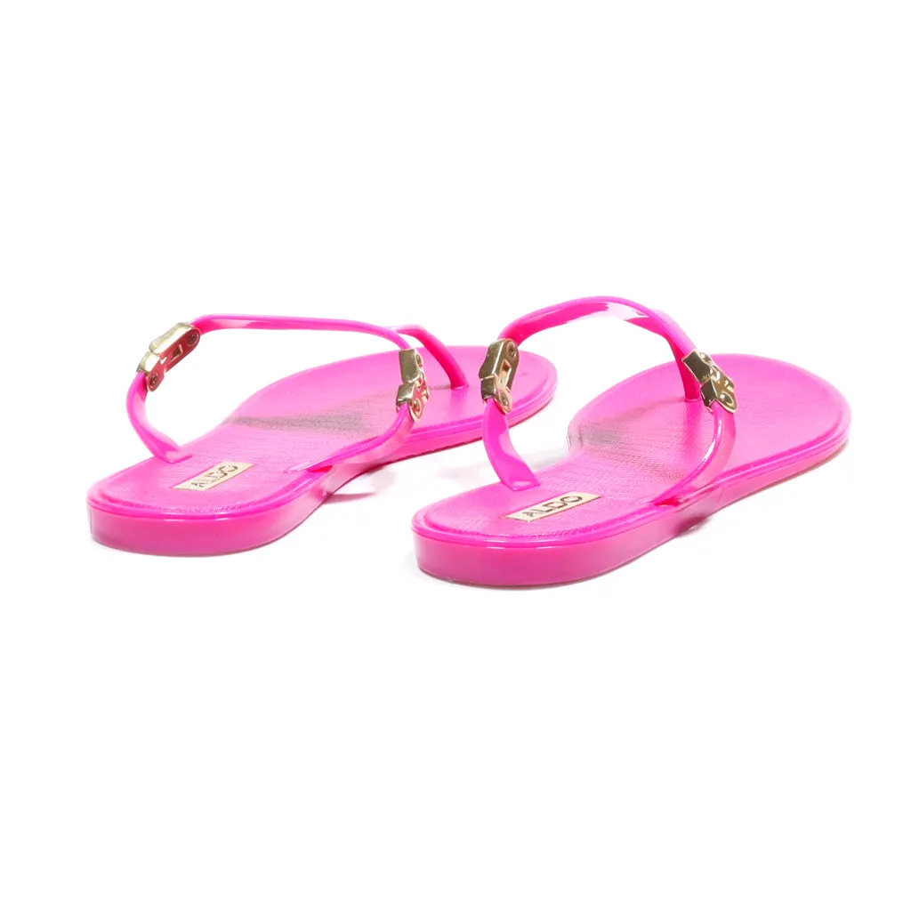 Aldo Flat Sandals Eva Pink Colour For Women