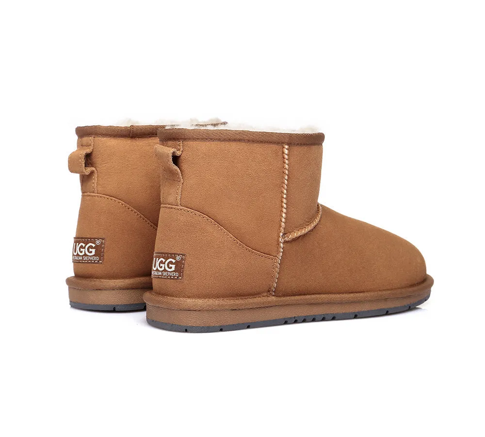 Australian Genuine Sheepskin Unisex Mini Classic Suede Boots