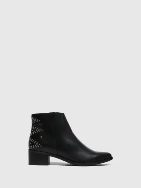 Black Pointed Toe Ankle Boots