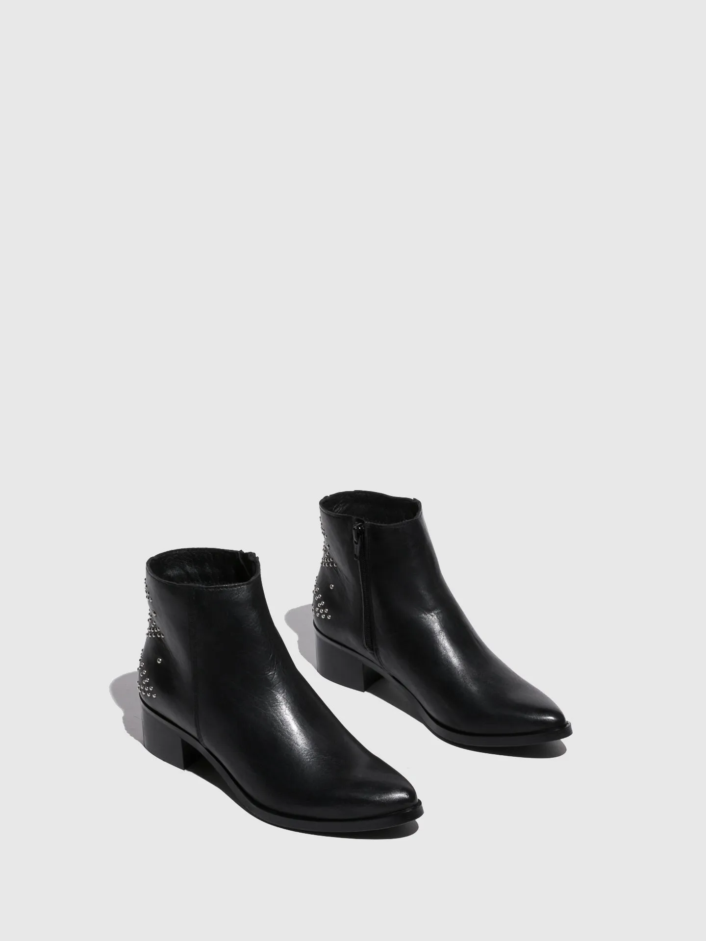 Black Pointed Toe Ankle Boots