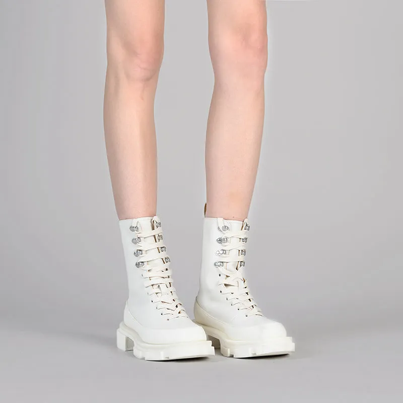 both - GAO HIGH BOOTS-SPAZZOLATO WHITE