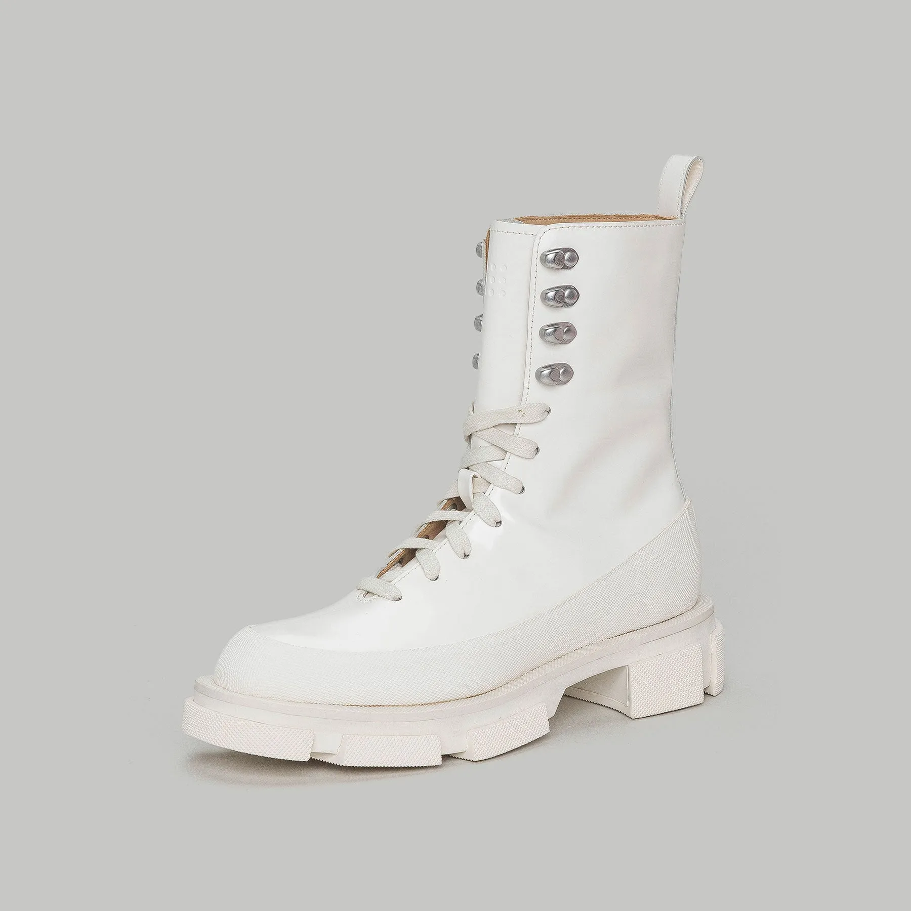 both - GAO HIGH BOOTS-SPAZZOLATO WHITE