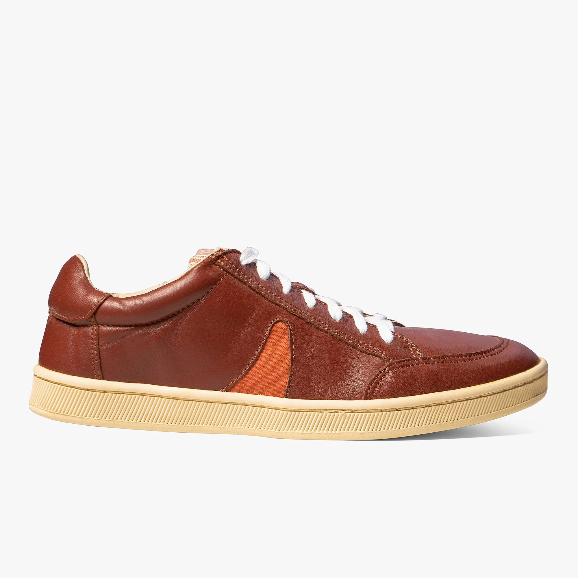 Brown Leather Tan Horn Nomad Classic Unisex Sneakers