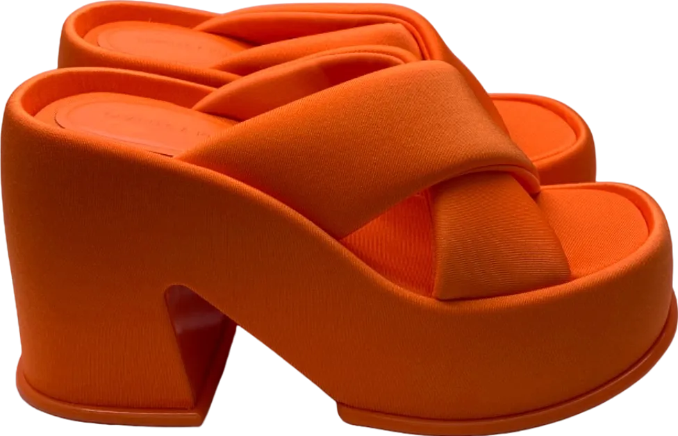 Charles & Keith Orange Block Heel Sandals EU 38