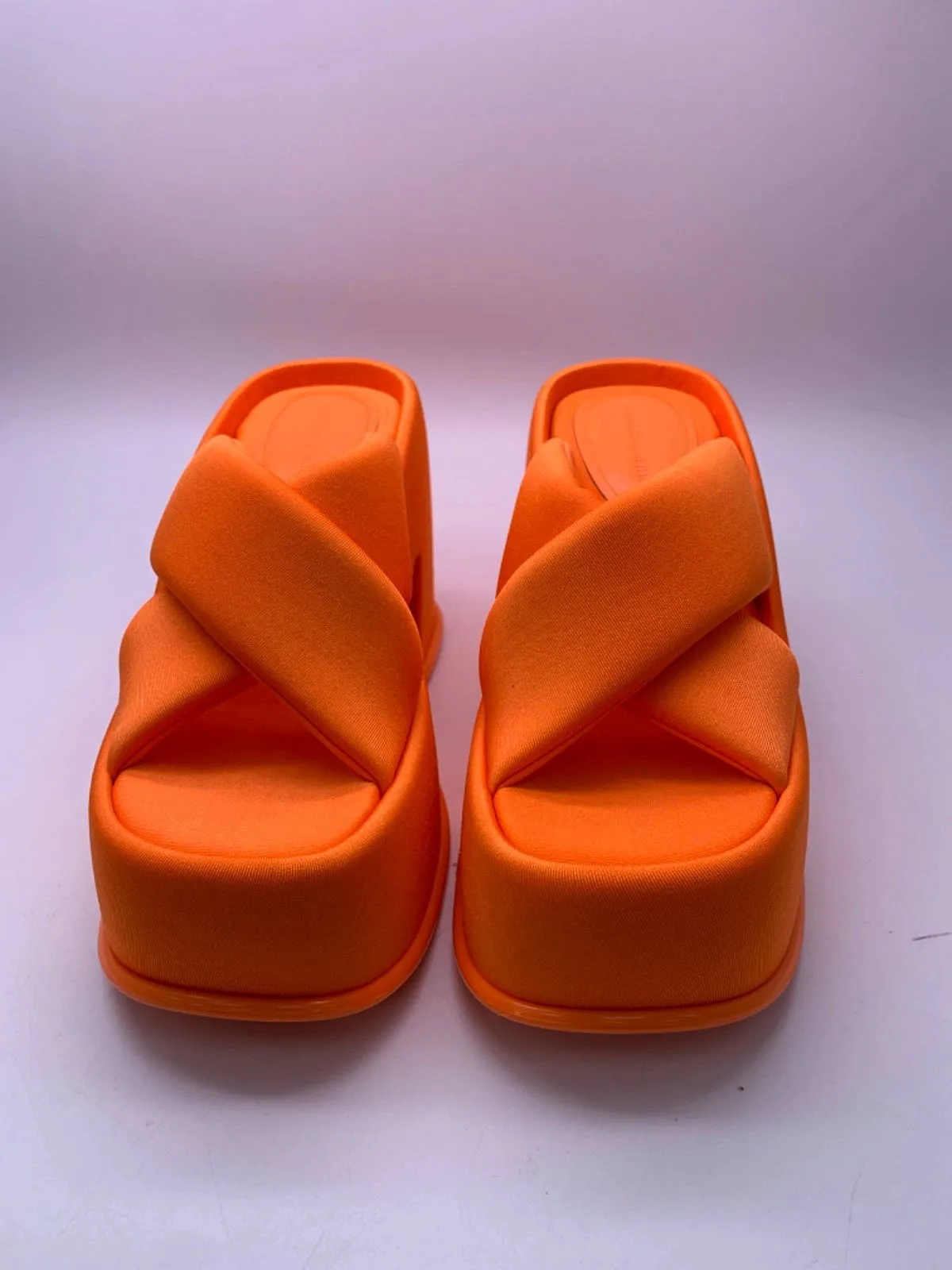 Charles & Keith Orange Block Heel Sandals EU 38