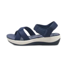 Clarks Platform Sandals Fabric Blue Colour For Women