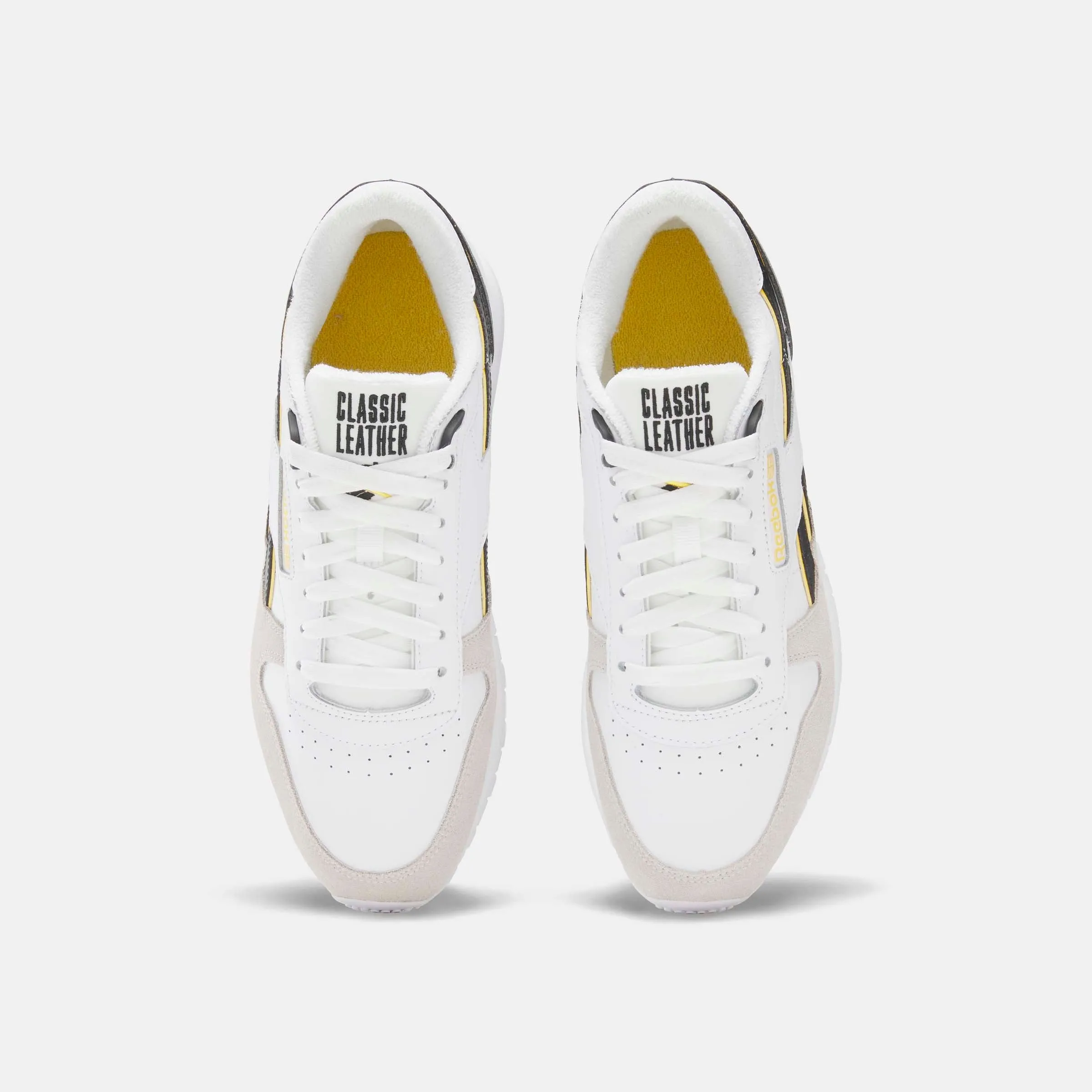 Classic Leather White/Black/Always Yellow