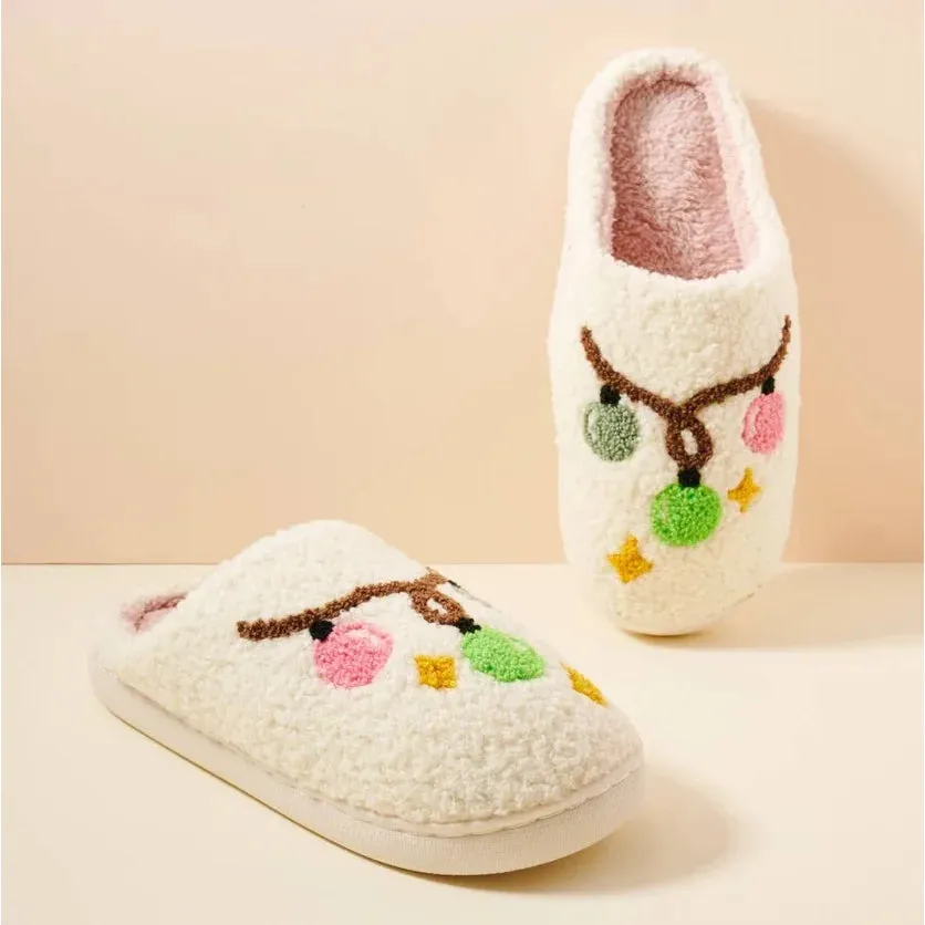 Cozy Christmas Light Bulb Slippers