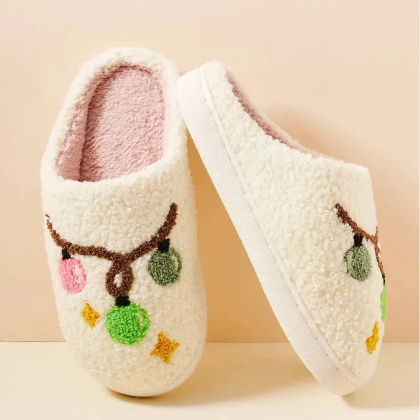 Cozy Christmas Light Bulb Slippers