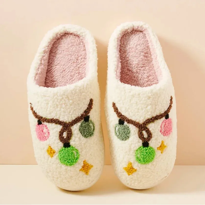 Cozy Christmas Light Bulb Slippers