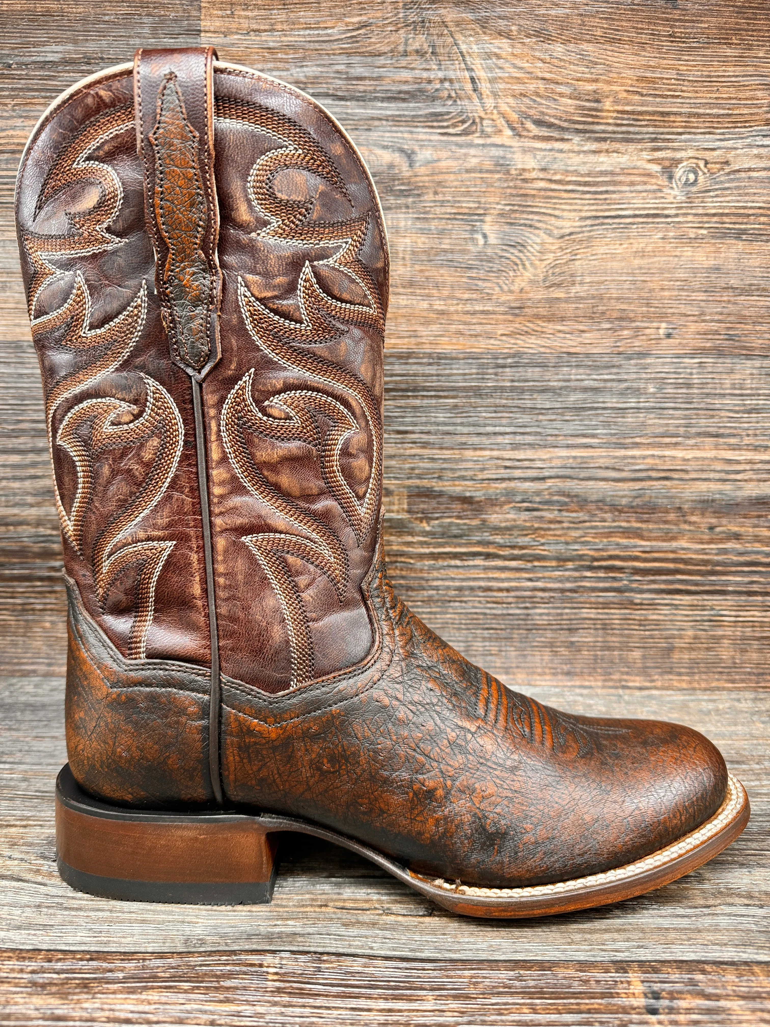 DP4936 Men's Clyde Brown Smooth Ostrich Western Boots by Dan Post