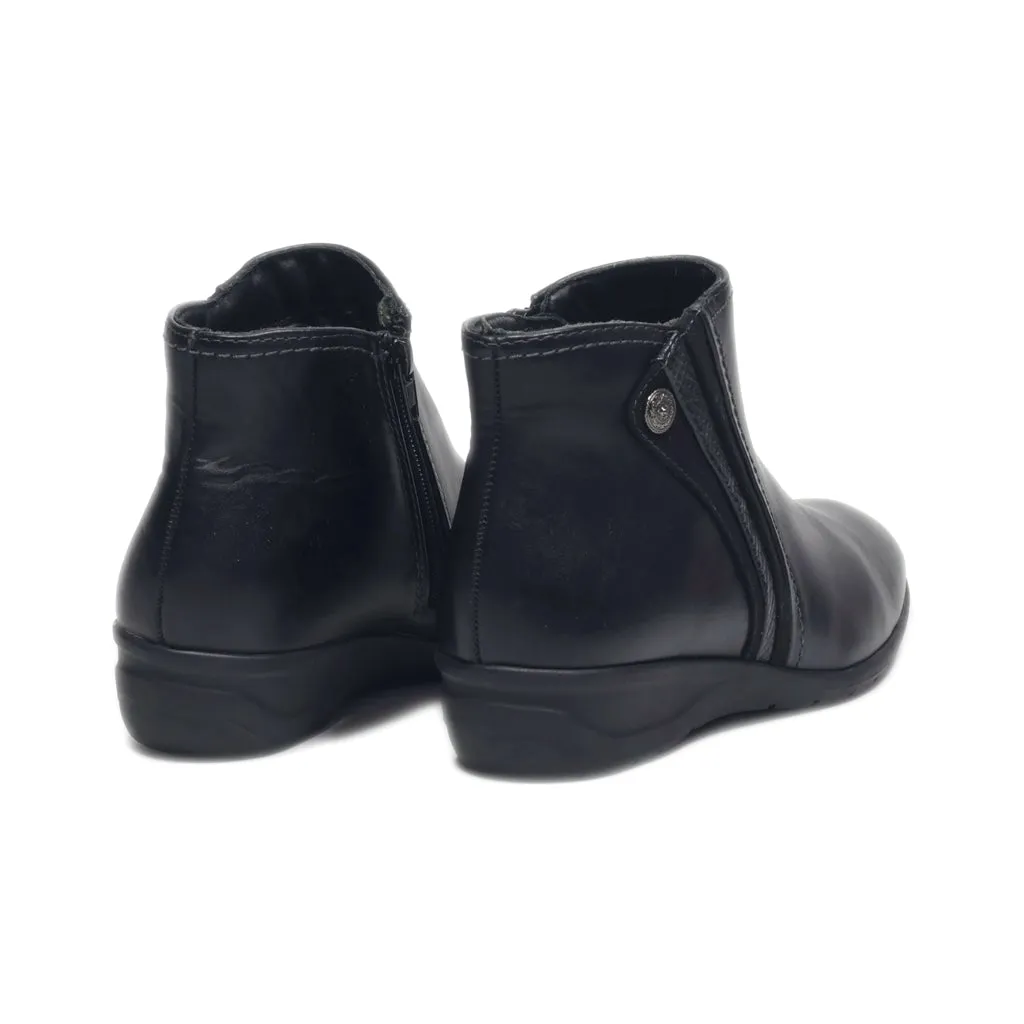 Easy Street Ankle Boots Leather Black Colour For Kids