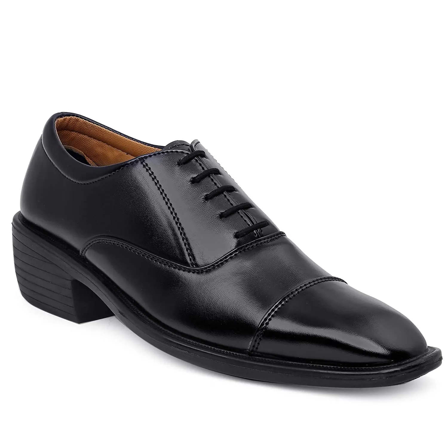 Fashionable Black Casual And Formal Office Wear Lace-Up Shoes-JonasParamount