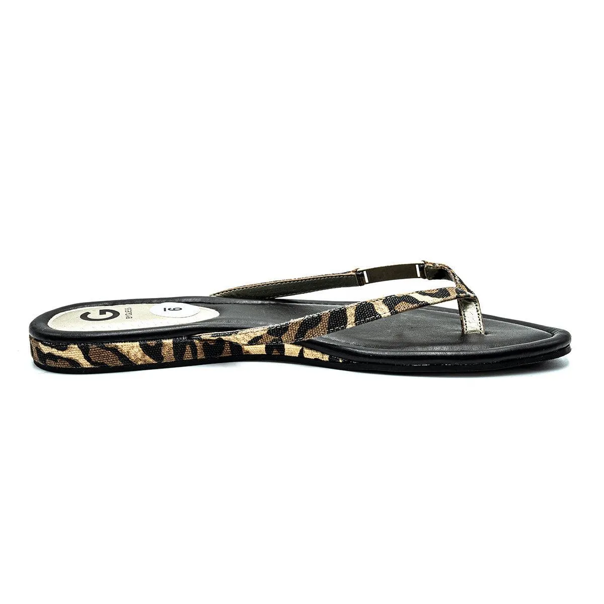 Guess G By Flat Sandals Fabric Black Colour For Women