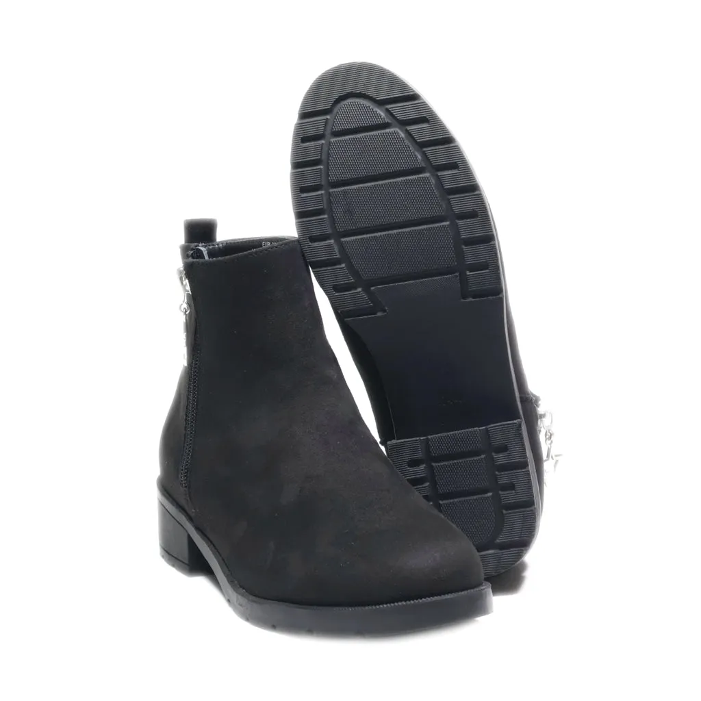 H&M Ankle Boots Suede Black Colour For Kids