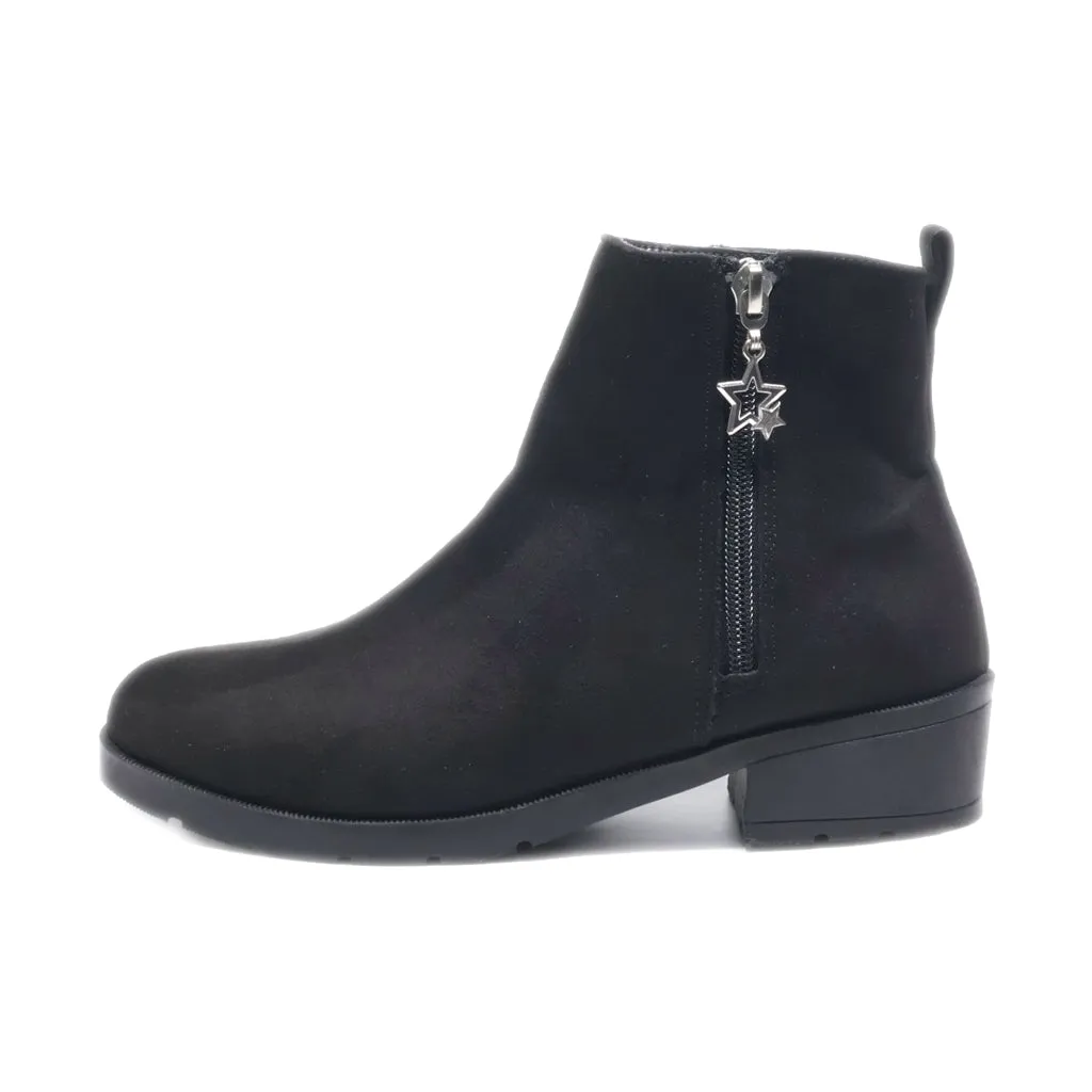 H&M Ankle Boots Suede Black Colour For Kids