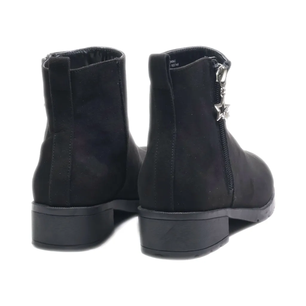 H&M Ankle Boots Suede Black Colour For Kids