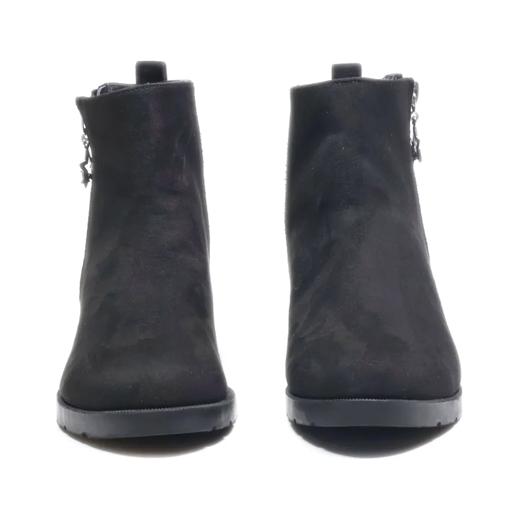 H&M Ankle Boots Suede Black Colour For Kids