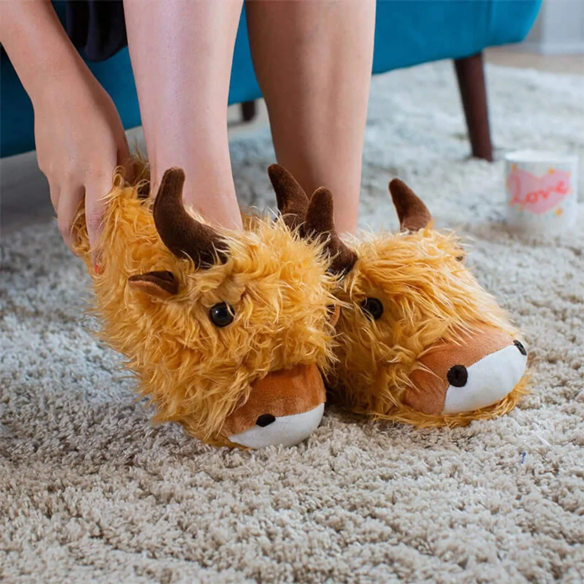 Harris The Highland Cow Novelty 3D Slippers