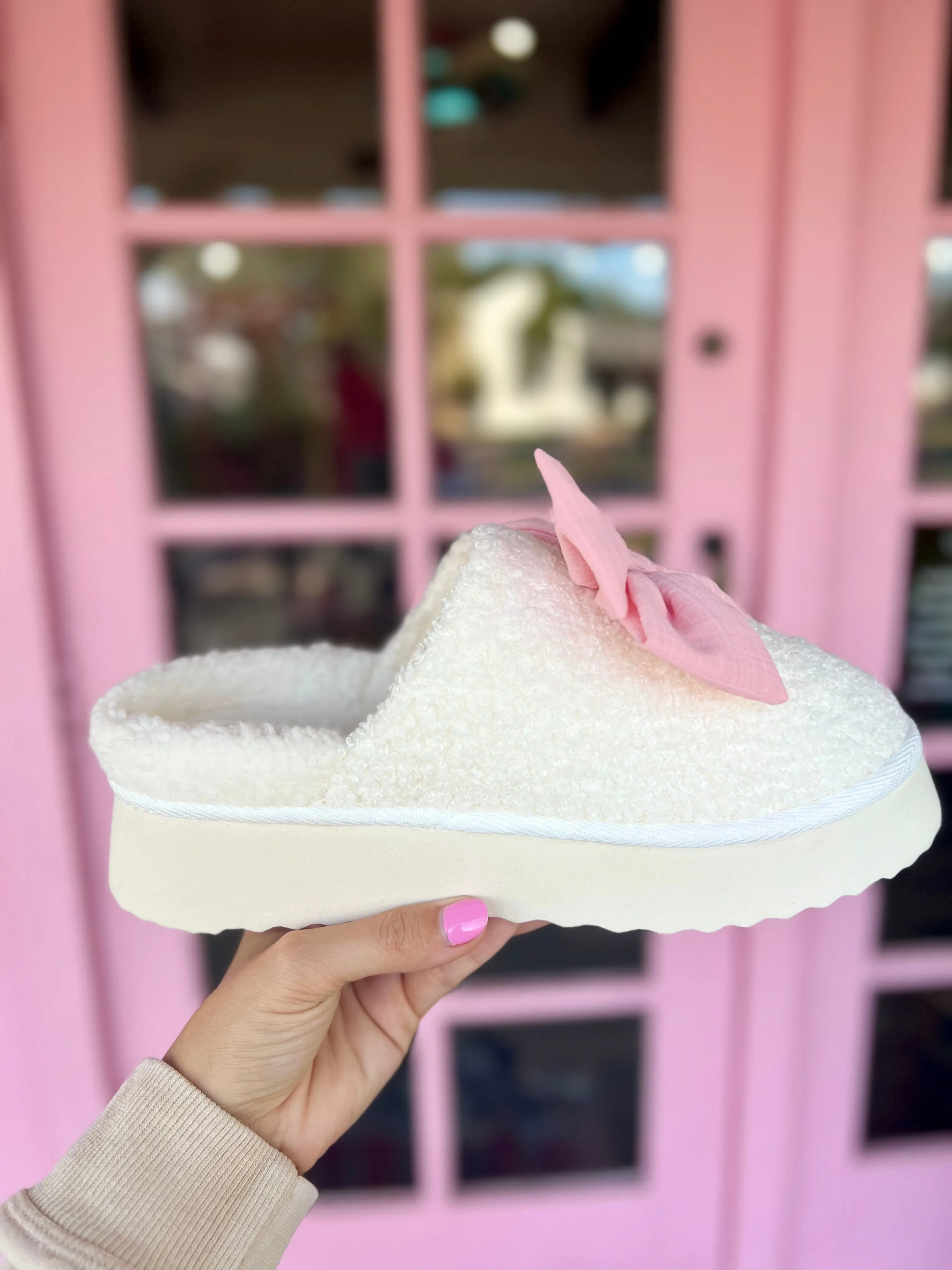 Imani Bow Slippers - Blush [MIA]