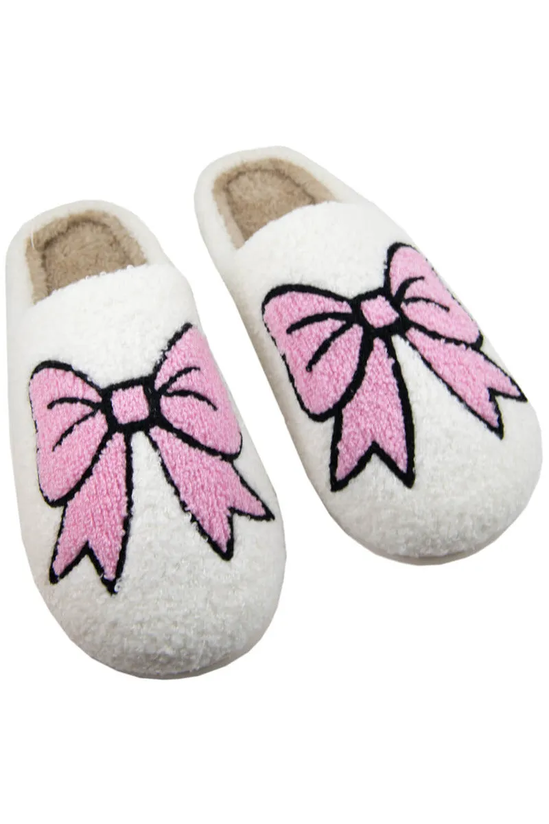 Light Pink Wholesale Bow Women's Slippers