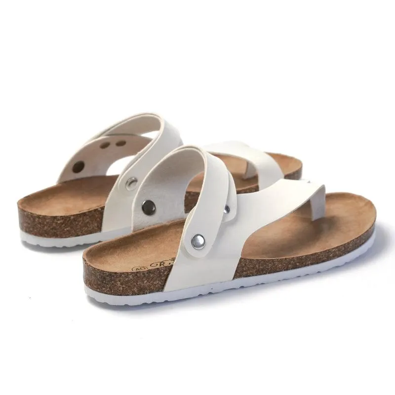 Men's Trendy Cork Beach Flip-flops 73588101YM