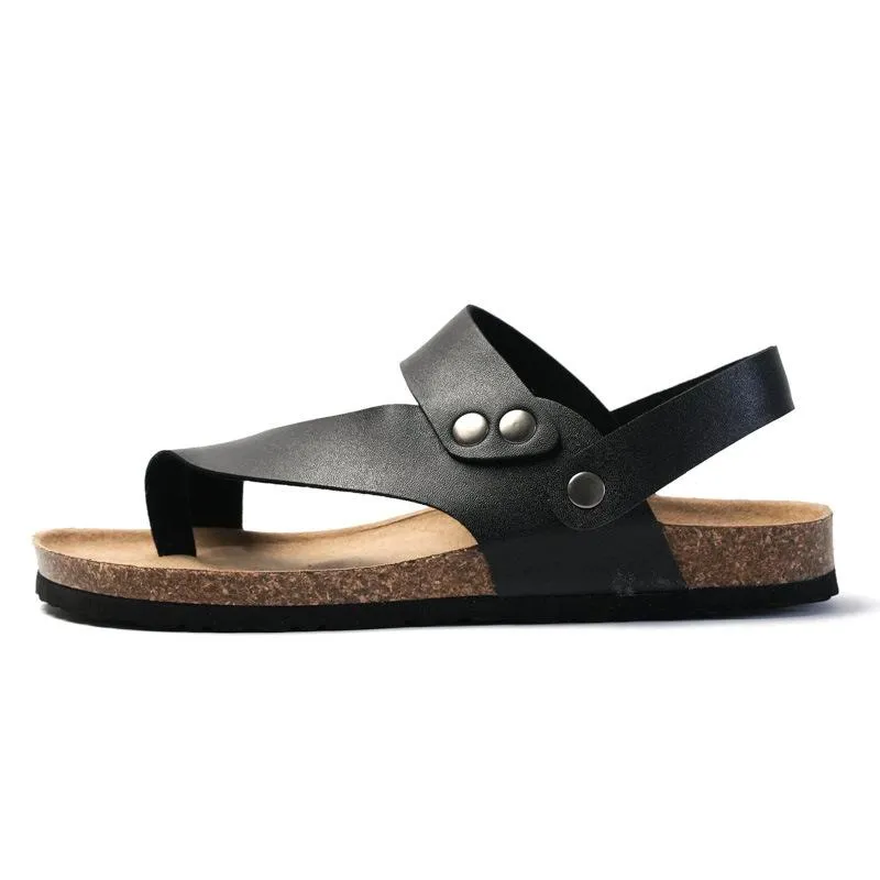 Men's Trendy Cork Beach Flip-flops 73588101YM