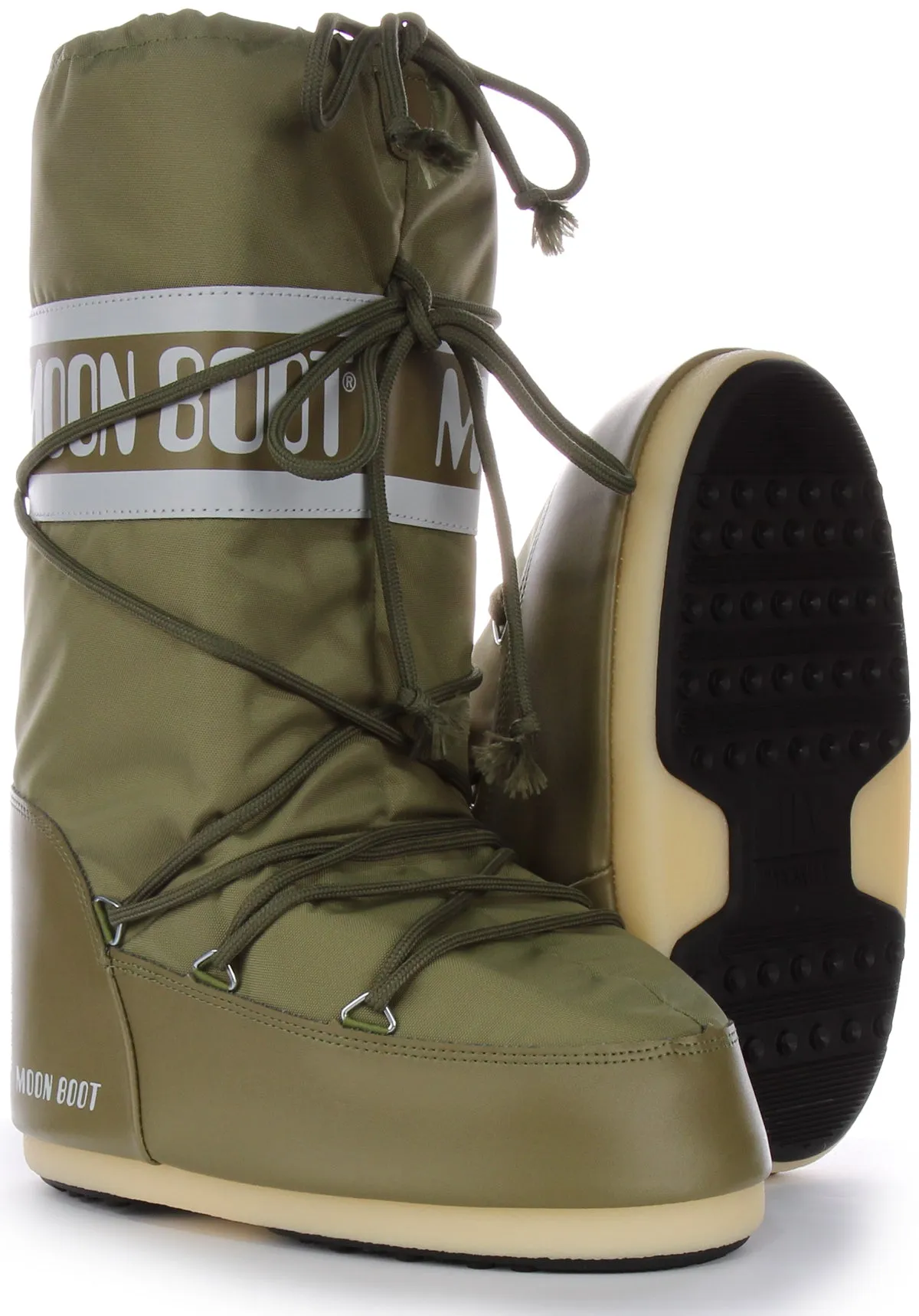 Moon Boot Mb Icon Nylon In Khaki For Women