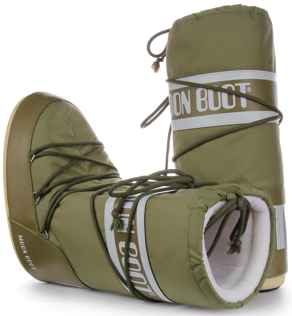 Moon Boot Mb Icon Nylon In Khaki For Women