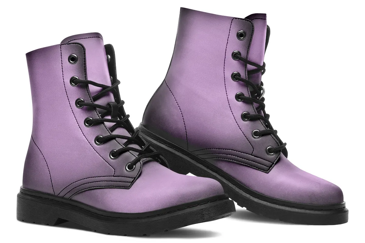 Mystic Dusk Boots - Vegan Leather Doc-Style Boots with Durable Stitched on Soles