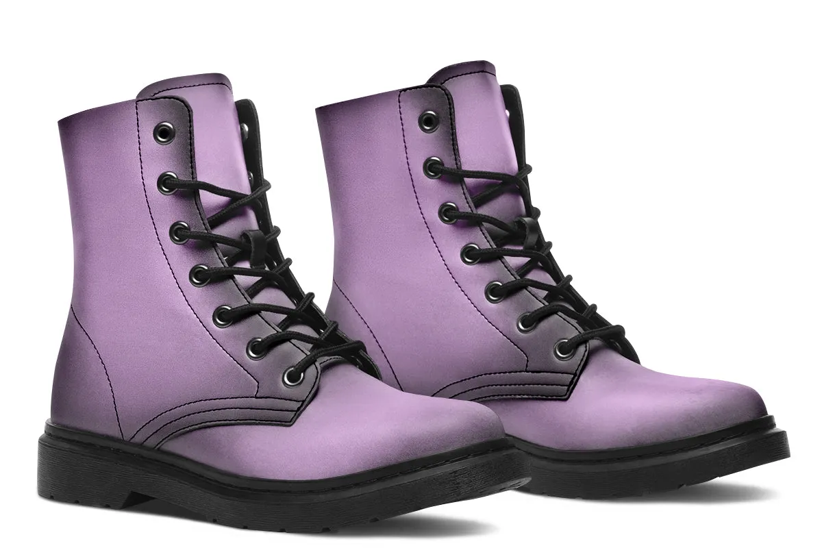 Mystic Dusk Boots - Vegan Leather Doc-Style Boots with Durable Stitched on Soles