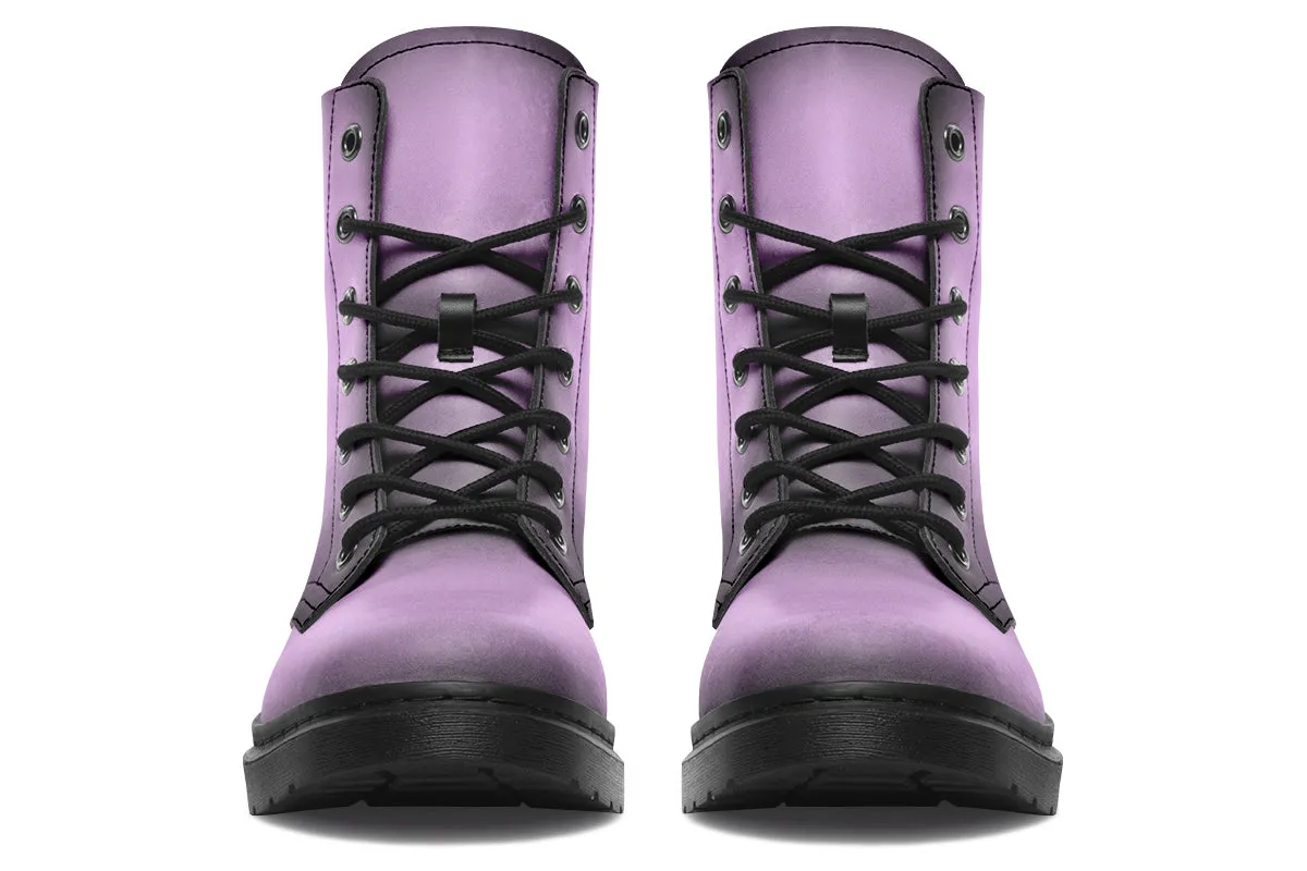 Mystic Dusk Boots - Vegan Leather Doc-Style Boots with Durable Stitched on Soles