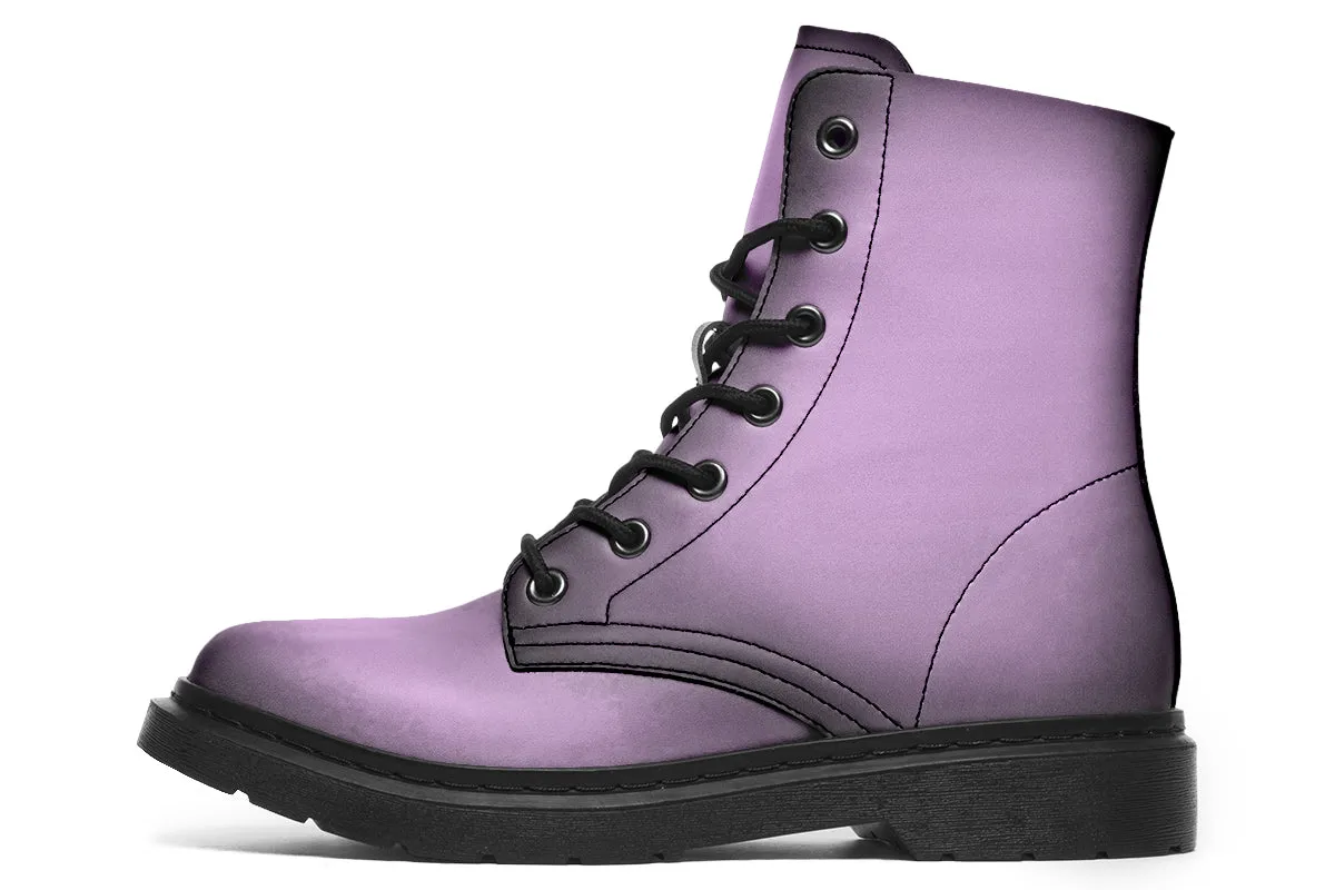 Mystic Dusk Boots - Vegan Leather Doc-Style Boots with Durable Stitched on Soles