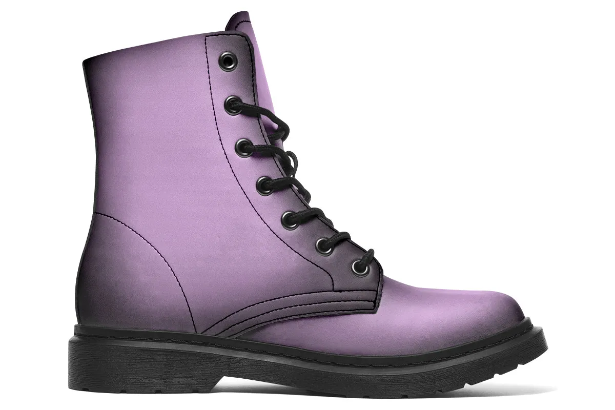 Mystic Dusk Boots - Vegan Leather Doc-Style Boots with Durable Stitched on Soles