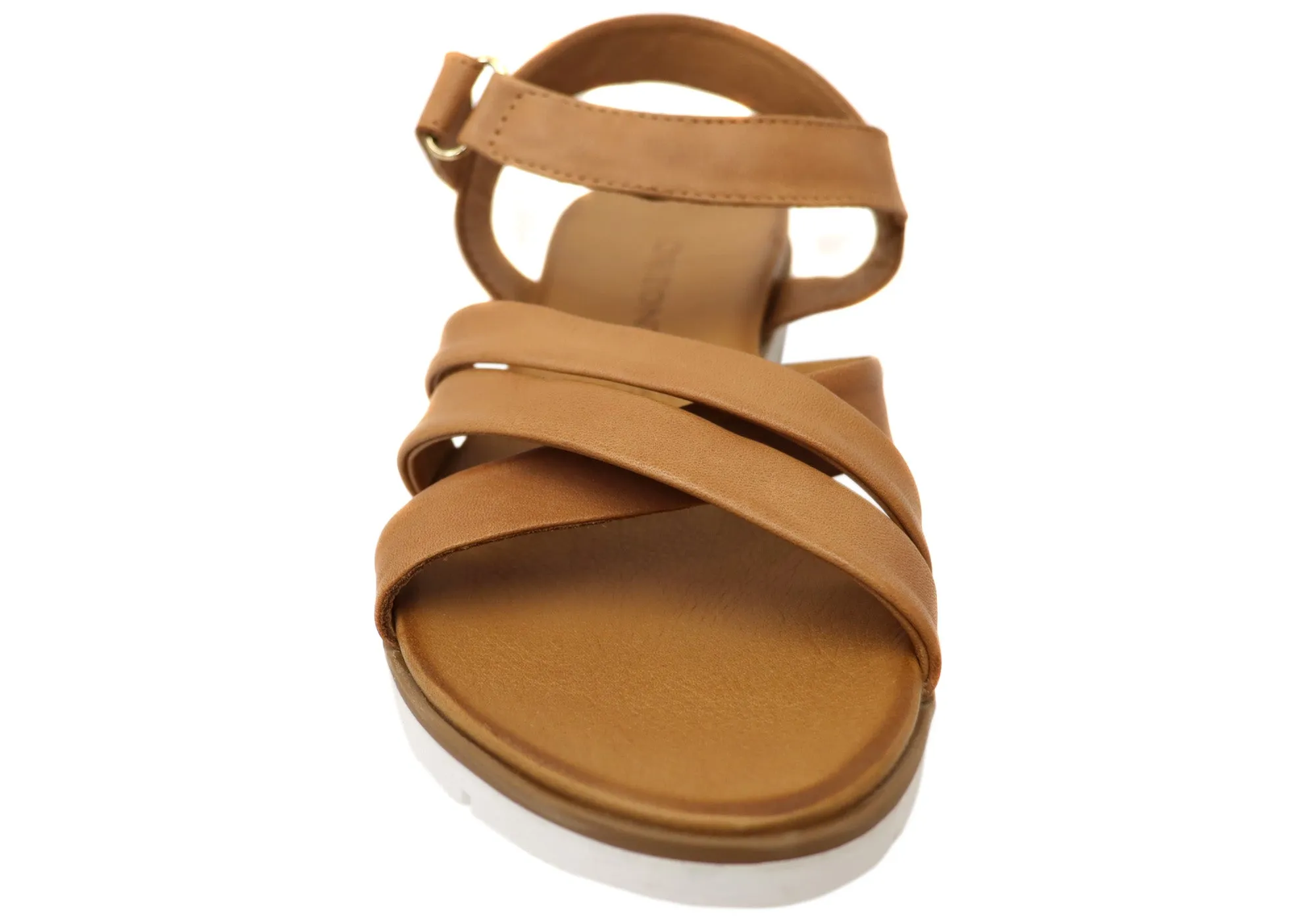 Orizonte Sangria Womens Comfortable European Leather Sandals