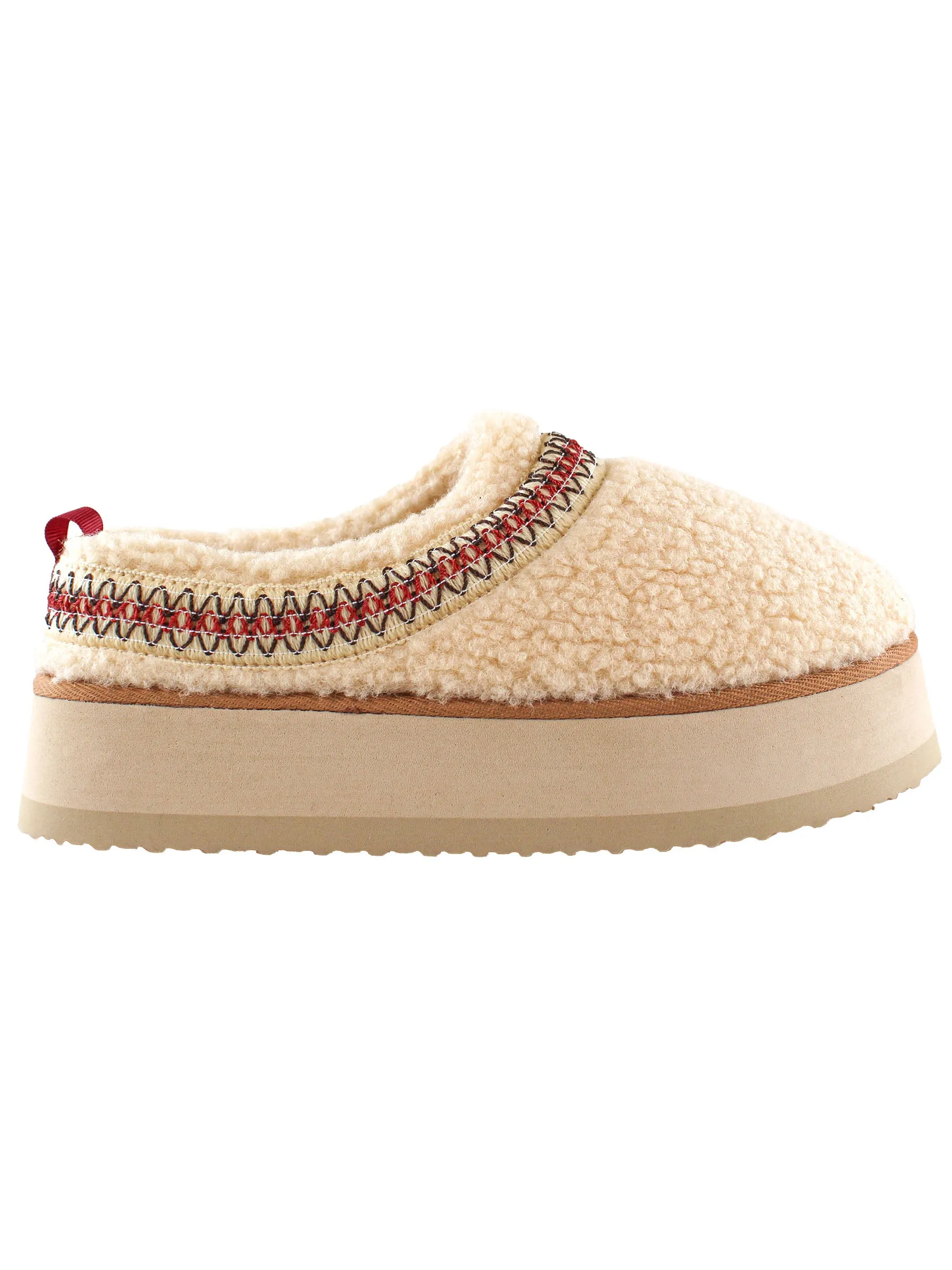 Simply Southern platform slippers cream