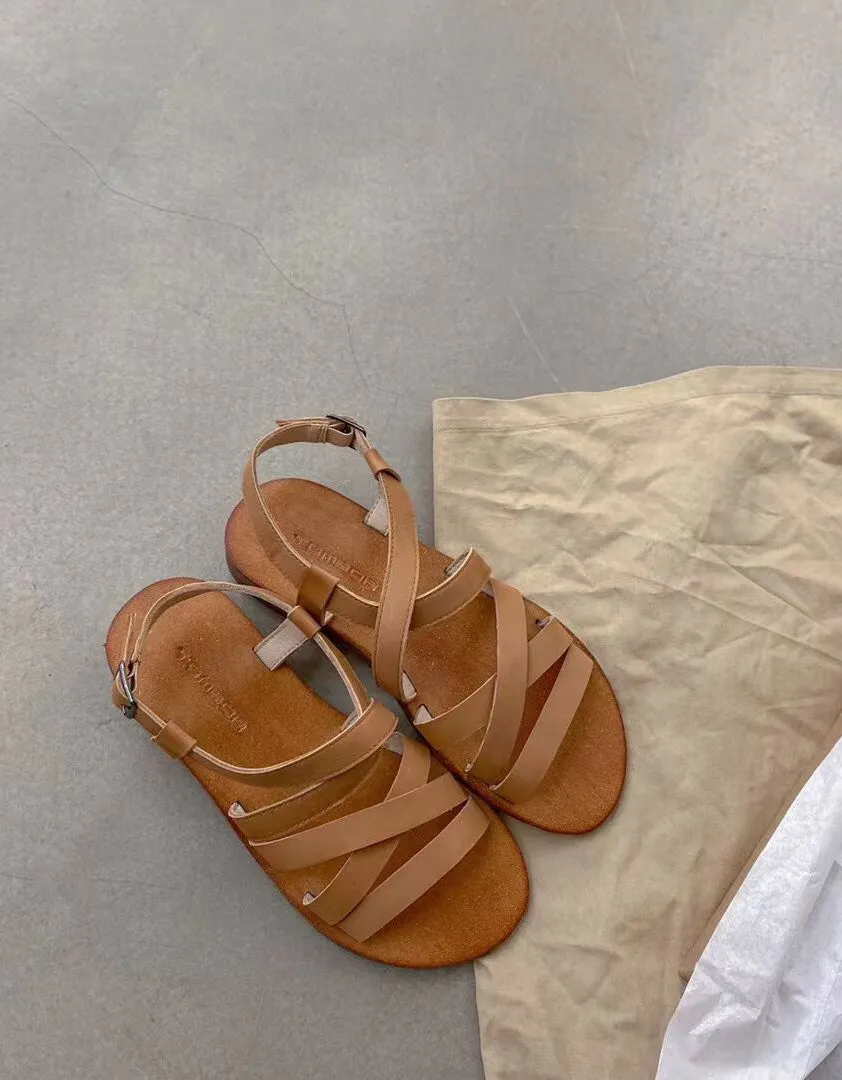 Summer Comfortable Soft Leather Strappy Sandals