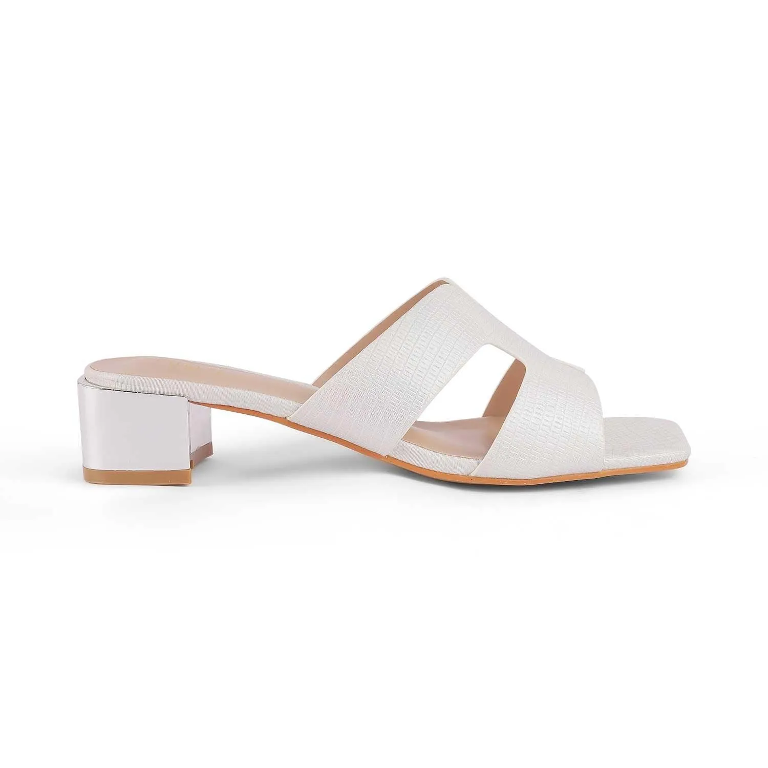 Tresmode Incredible White Women's Dress Block Heel Sandals