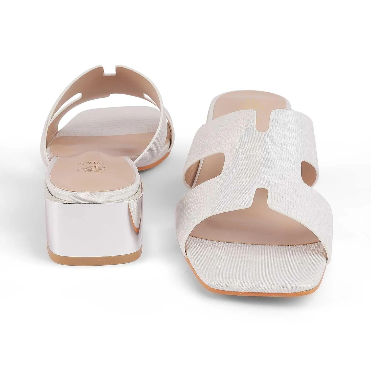 Tresmode Incredible White Women's Dress Block Heel Sandals